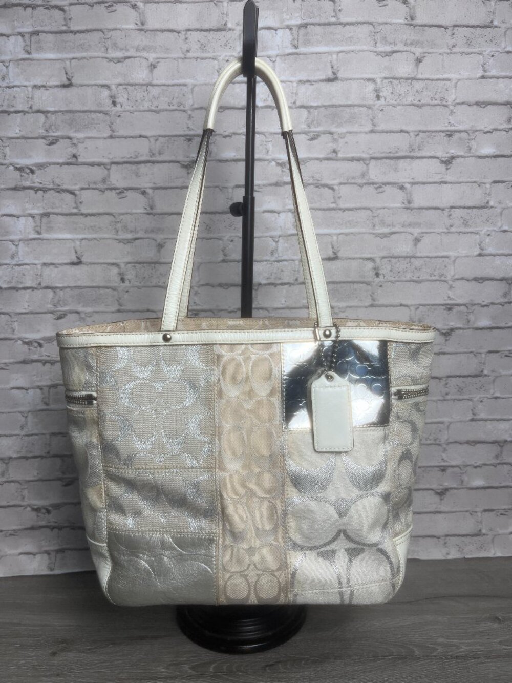 Vintage Y2K COACH Poppy Signature Patchwork Tote Bag 13498